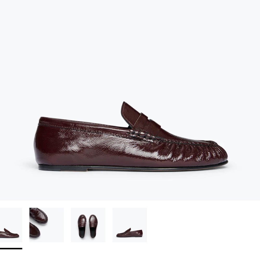 Freda Salvador Burgundy Patent Leather Loafers